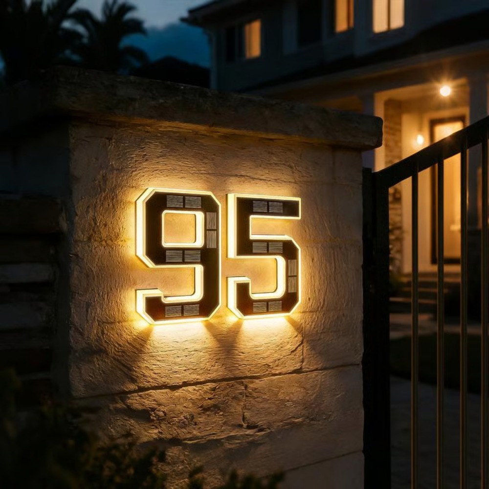 Outdoor Power Outlet Solar - 새로운 태양광 주소 표시등 LED 집