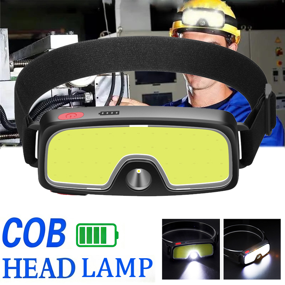 Outdoor Power Head - 강력한 COB 헤드램프 Type-c/USB 충전식 헤드