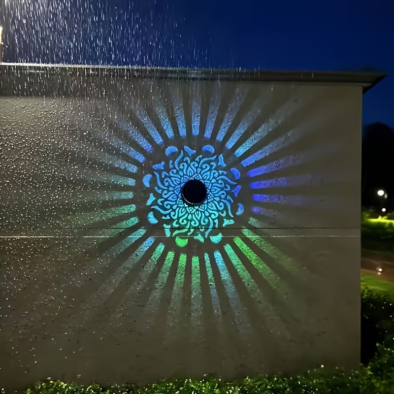 Outdoor Powerwall - 태양광 LED 벽등 만다라 프로젝션 랜턴