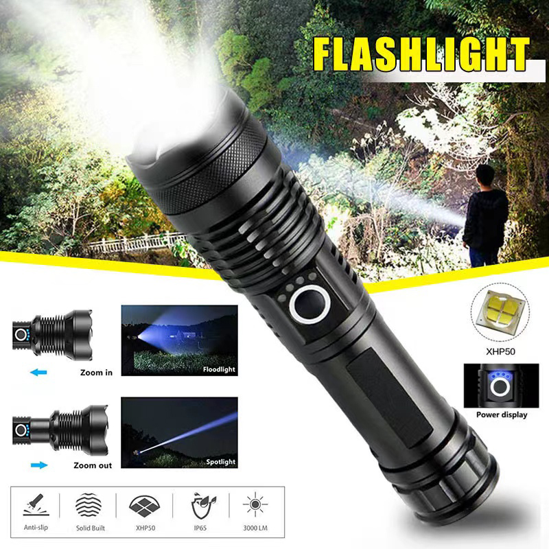 Outdoor Power Inc - 고출력 XHP70 LED 손전등 USB-C 충전식
