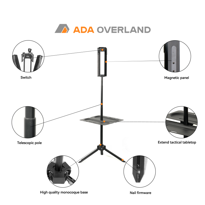 새로운 디자인 고출력 LED 충전식 높이 및 각도 조절 - Outdoor Power Inc 리뷰 및 가격