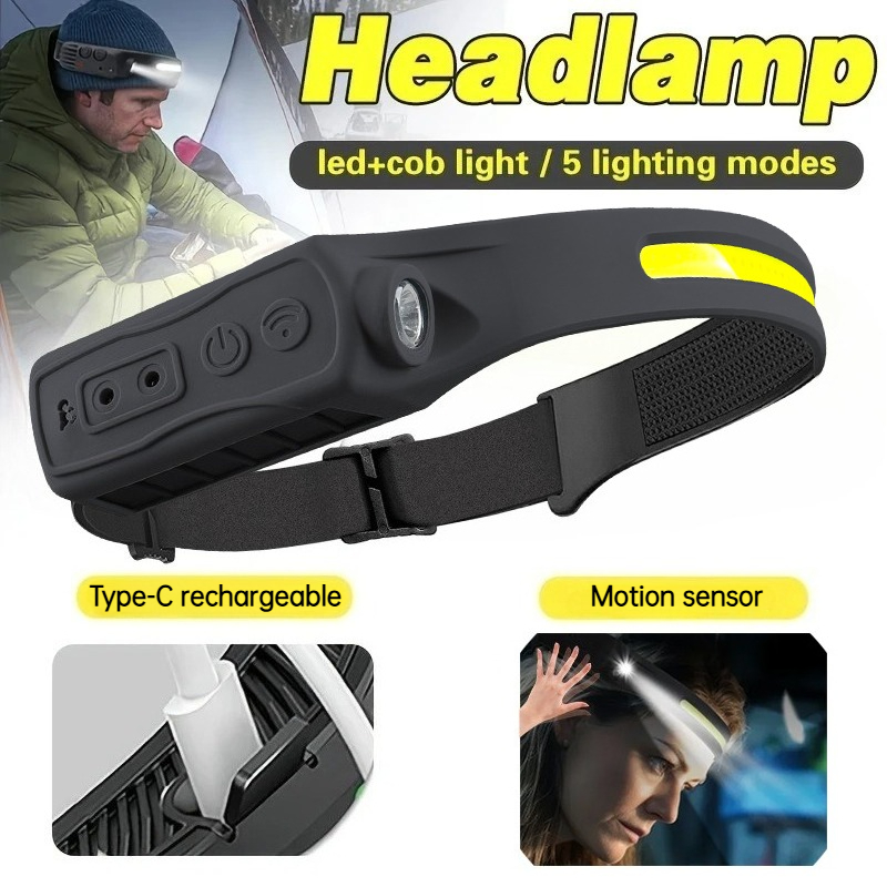 강력한 COB LED 센서 헤드램프 충전식 헤드 손전등 - Outdoor Power Head 리뷰 및 가격