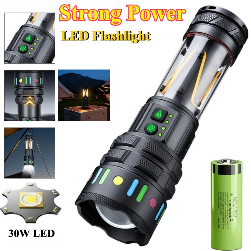 강력한 초고휘도 LED 손전등, C타입 고속 충전식 휴 - Outdoor Power For Lights 리뷰 및 가격