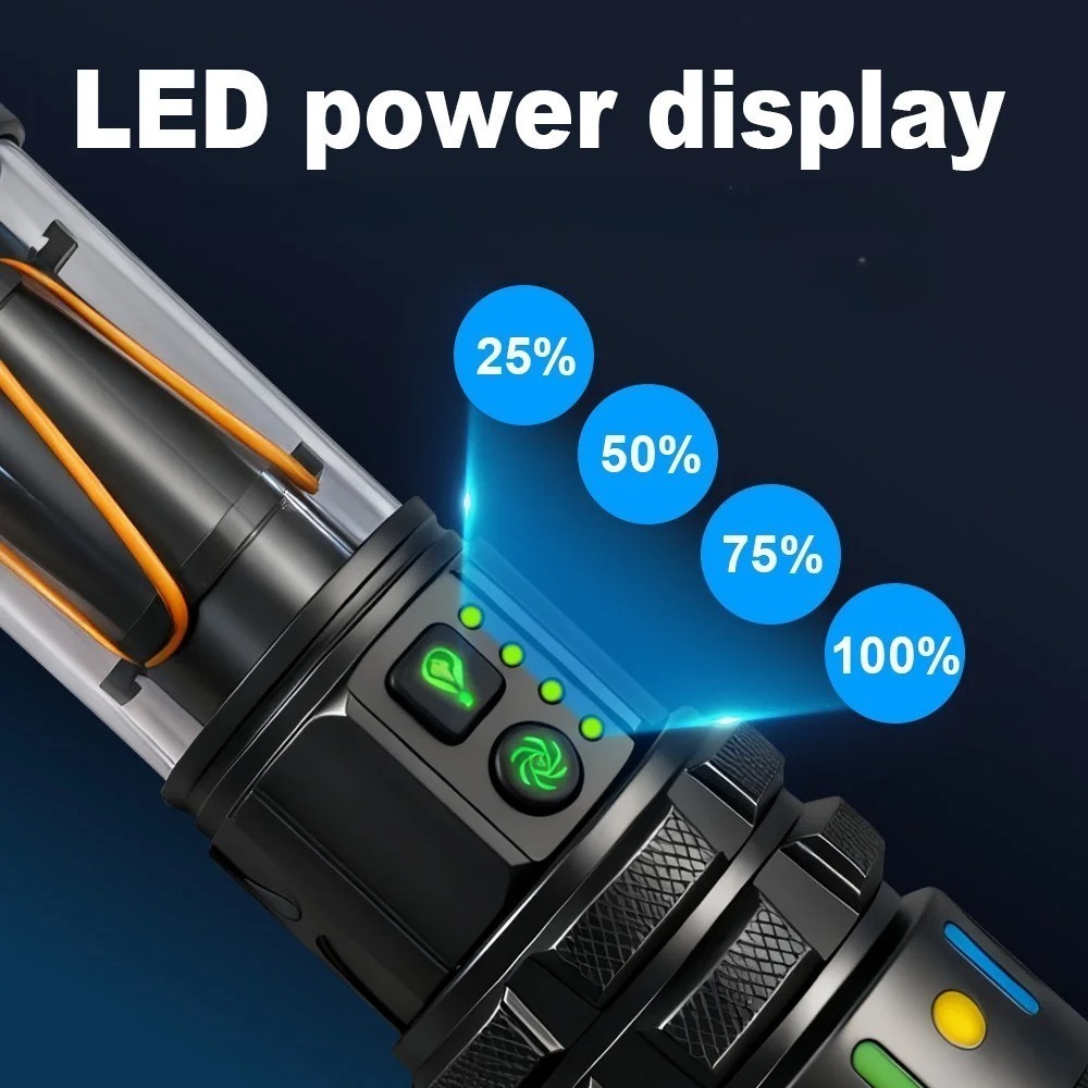 강력한 초고휘도 LED 손전등, C타입 고속 충전식 휴 - Outdoor Power For Lights 리뷰 및 가격