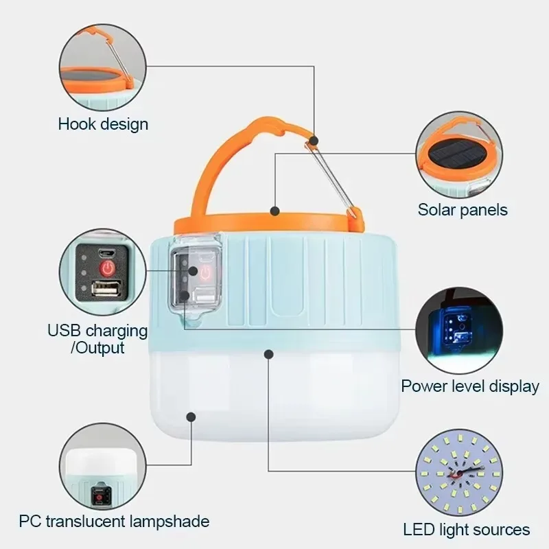 태양열 캠핑 랜턴 충전식 LED 휴대용 작업등 리모컨  - Outdoor Power For Lights 리뷰 및 가격