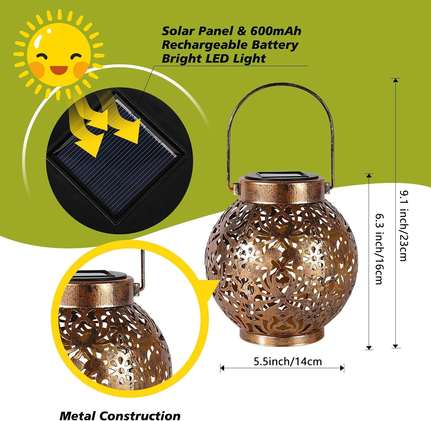 1-6PCS 모로코 태양광 랜턴 야외 방수 금속 교수형 - Outdoor Power Outlet Solar 리뷰 및 가격