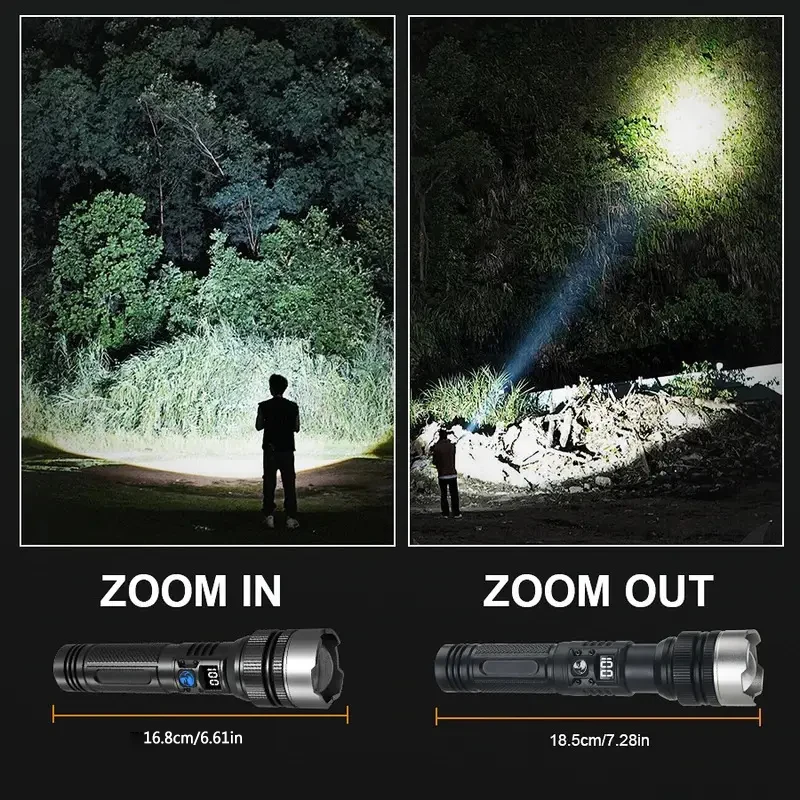 900000LM 강력한 LED 손전등 Type-c 충전 - Outdoor Power Inc 리뷰 및 가격