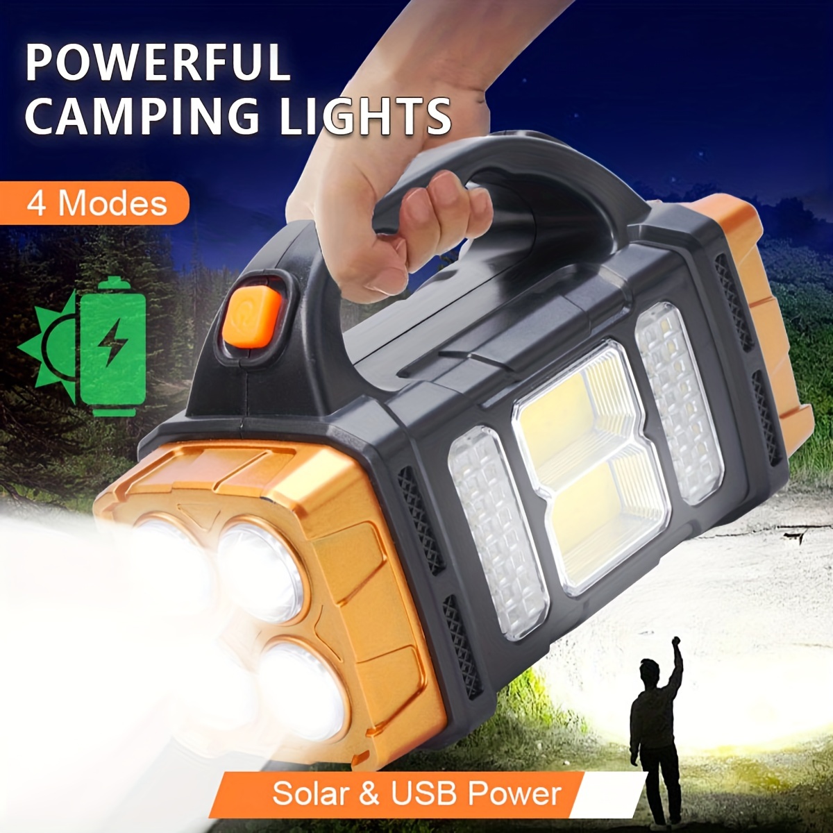 새로운 업그레이드 충전식 고출력 태양광 LED 손전등, - Outdoor Power Outlet Solar 리뷰 및 가격