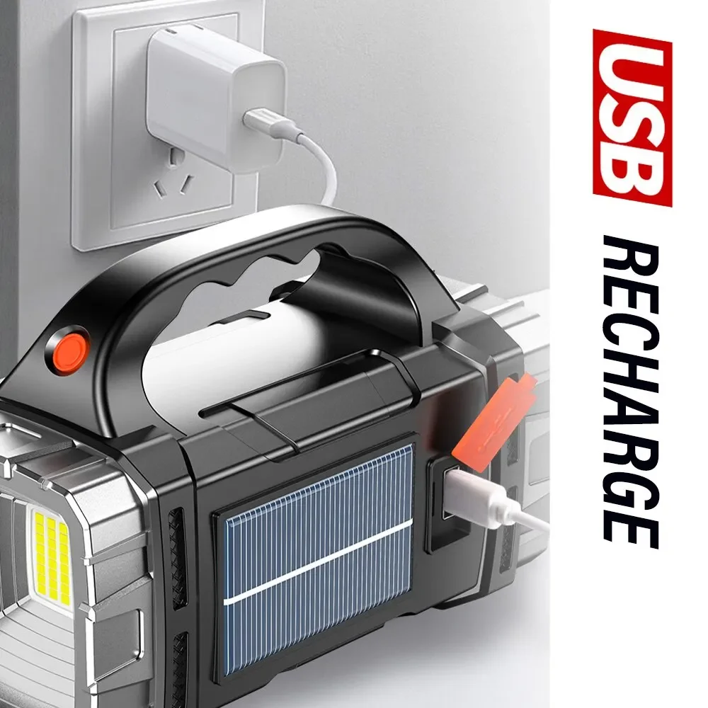 새로운 업그레이드 충전식 고출력 태양광 LED 손전등, - Outdoor Power Outlet Solar 리뷰 및 가격
