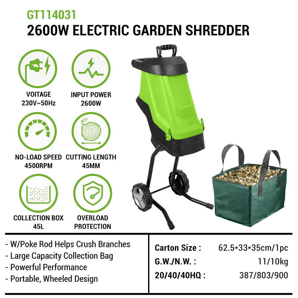 전기식 정원용 나무 가지 잎 분쇄기 목재 파쇄기 재활용 - Garden Shredder Chipper 리뷰 및 가격
