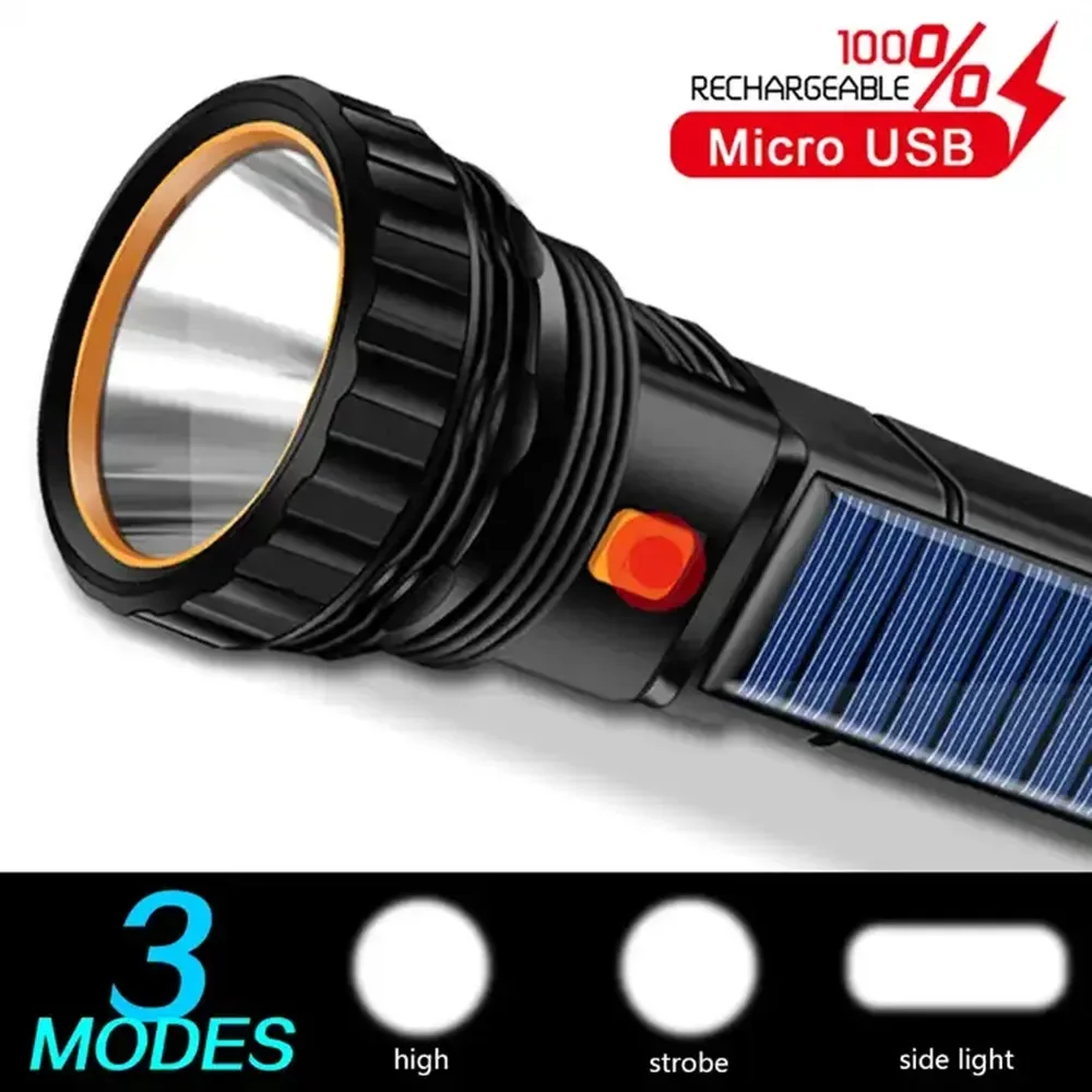 1PC 다기능 태양열 LED 손전등 야외 장거리 토치  - Outdoor Power For Lights 리뷰 및 가격