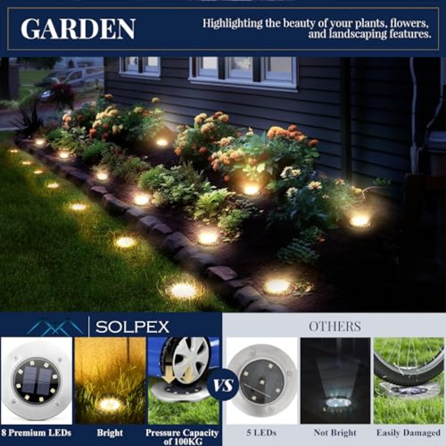 태양광 지상등 태양광 조명 야외 방수 8 LED 태양열 - Outdoor Power For Lights 리뷰 및 가격